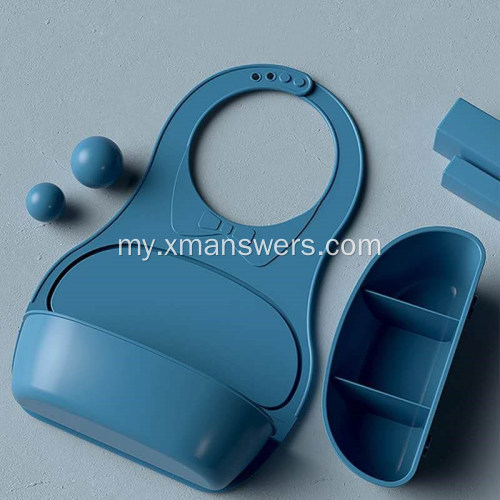 ကလေးများအတွက် ရေစိုခံ Soft Silicone Baby Bibs